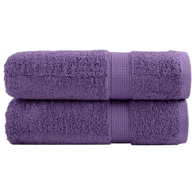 vidaXL - Handdoeken - SOLUND - 2 - st - 600 - g/m² - 50x100 - cm - paars