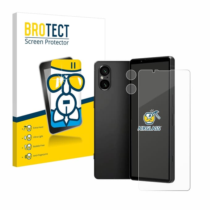 Screenprotector voor Sony Xperia 5 V (Voor+Camera) Beschermglas transparant