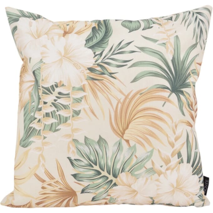 NOVÉE Sierkussen hibiscus flower outdoor | 45 x 45 cm | katoen/polyester