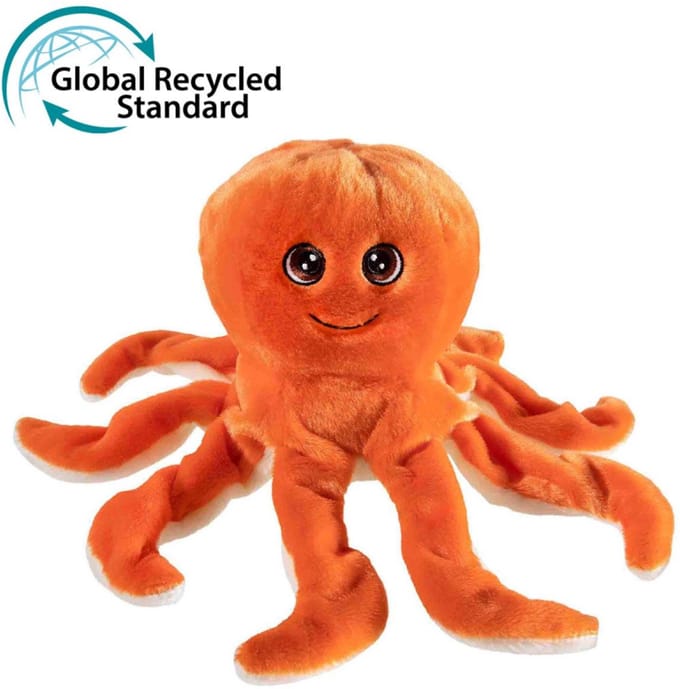 Heunec knuffel octopus 30cm duurzaam speelgoed multicolor.