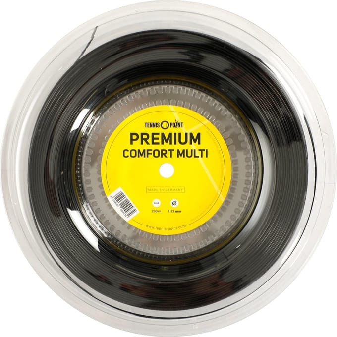 Tennis-Point Premium Comfort Multi Rol Snaren 200m-Zwart