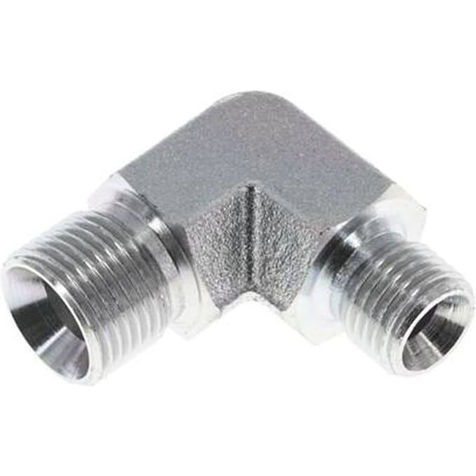 90° L-Koppeling Reducerende Fitting G3/8 '' X G1/2 '' Hoge Druk Staal  60° Conus 325bar Hydrauliek