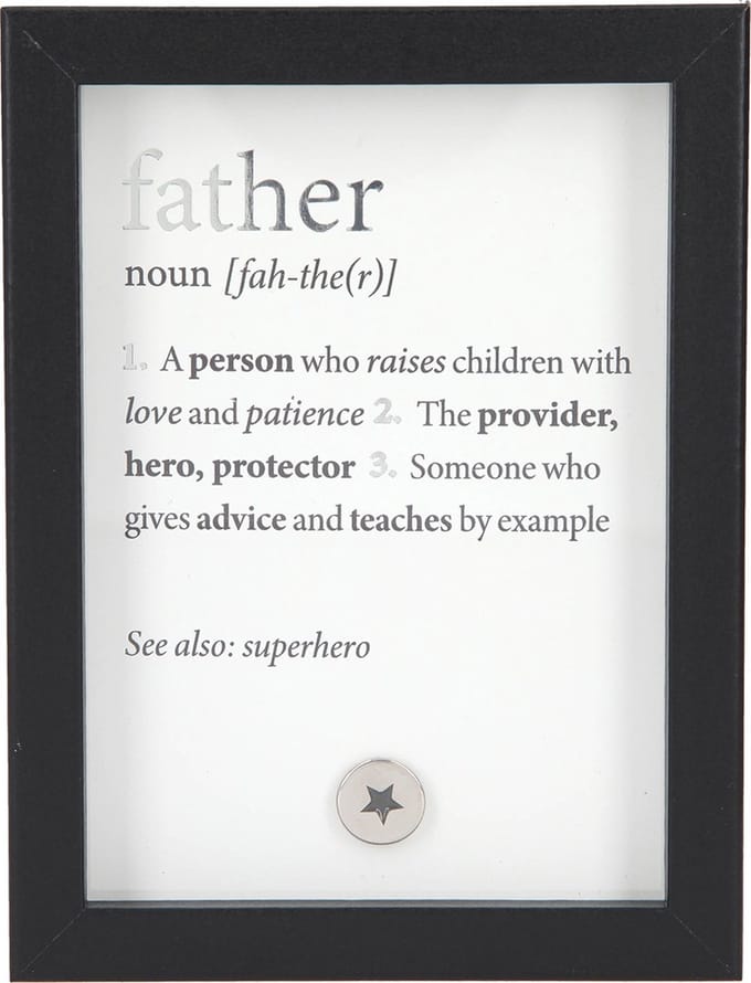 Fotolijst met Compliment father (noun) A person who raises?