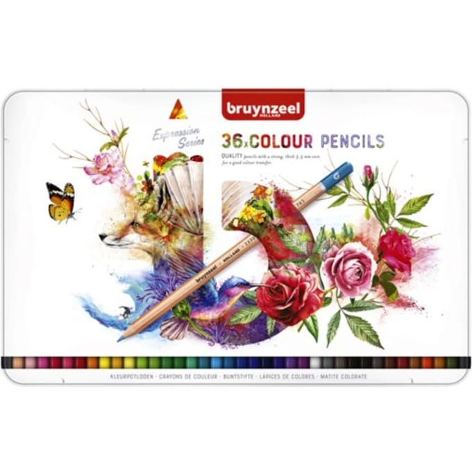 Kleurpotloden Bruynzeel Expression assorti blik à 36 stuks