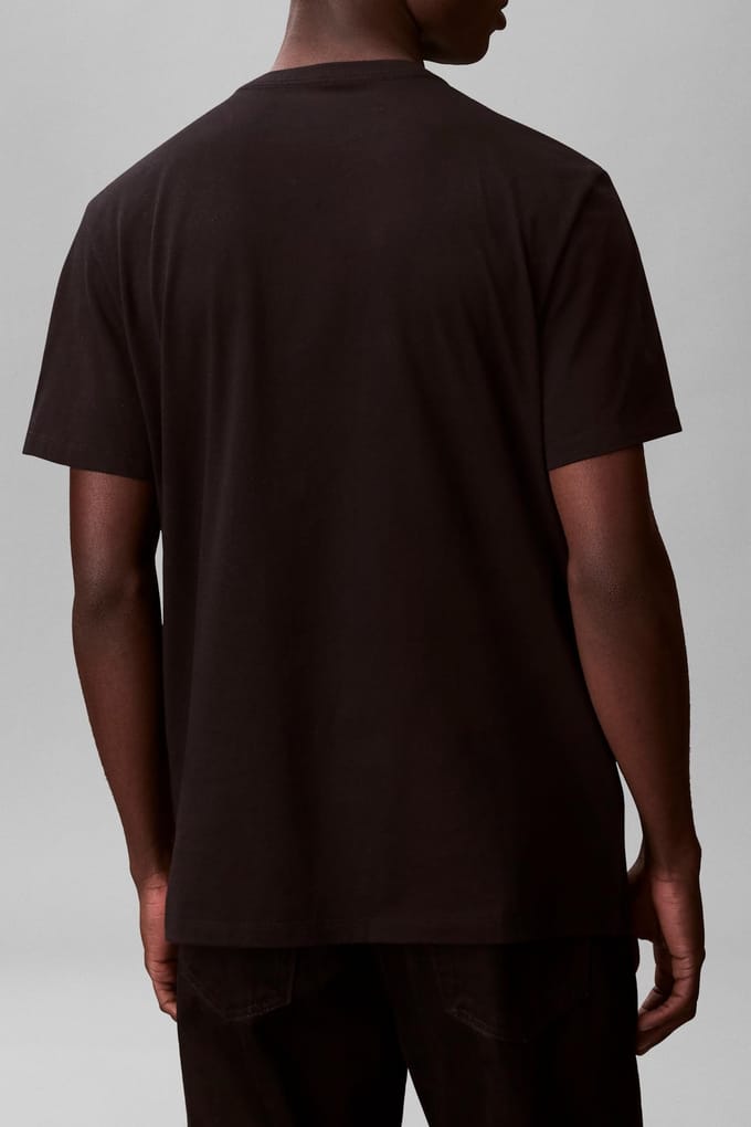 Calvin Klein Ss Tonal Stripe Polo Nearly Navy Größe: M | Basic T-Shirts Outlet | Herren | Blau
