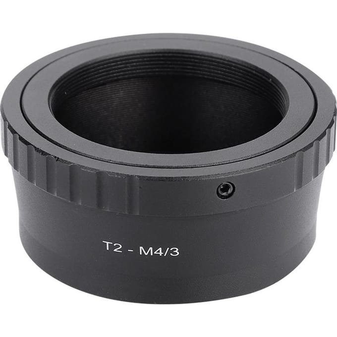 Bague d'adaptation d'objectif pour monture de télescope Olympus T2-M43 black