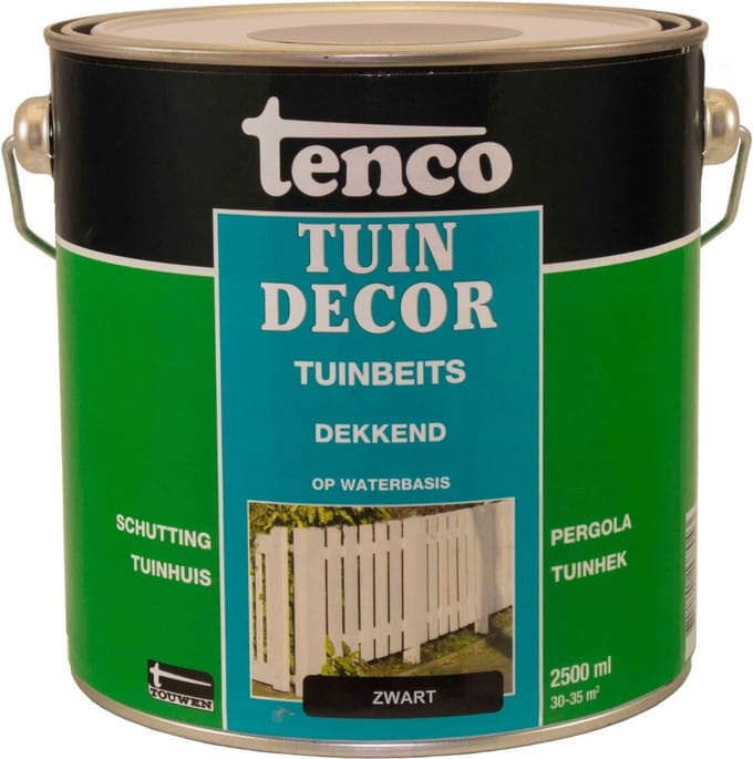 Tenco tuindecor / douglas beits dekkend zwart - 2 5 liter