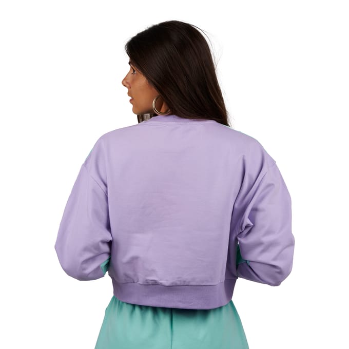 Be Happy RSC-S2102 dames sweatshirt met korte mouwen en ronde hals
