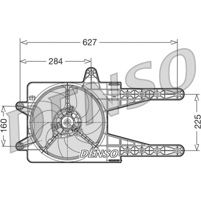 Koelventilatorwiel, motorkoeling DENSO DER09013