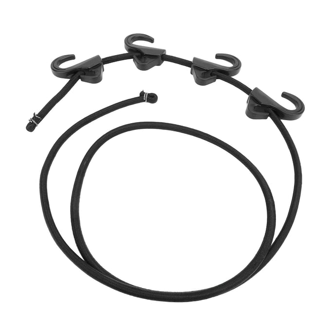Sangle de chariot avec 4 crochets Caoutchouc Pliable Élastique Chariot de plage Sangle de chargement pour Shopping Camping Chariot de jardin gray