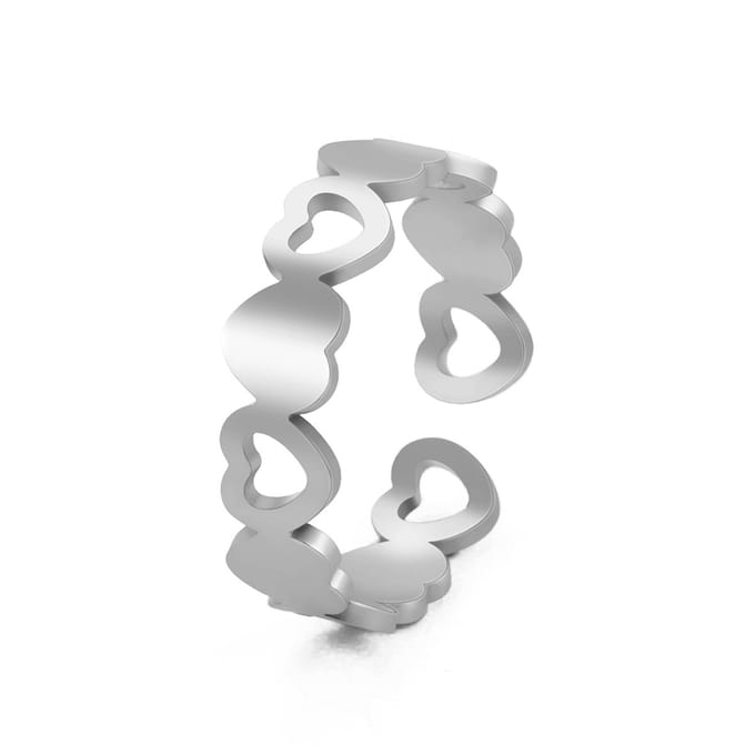 Hartjesring - Ring met hartjes - Verstelbaar