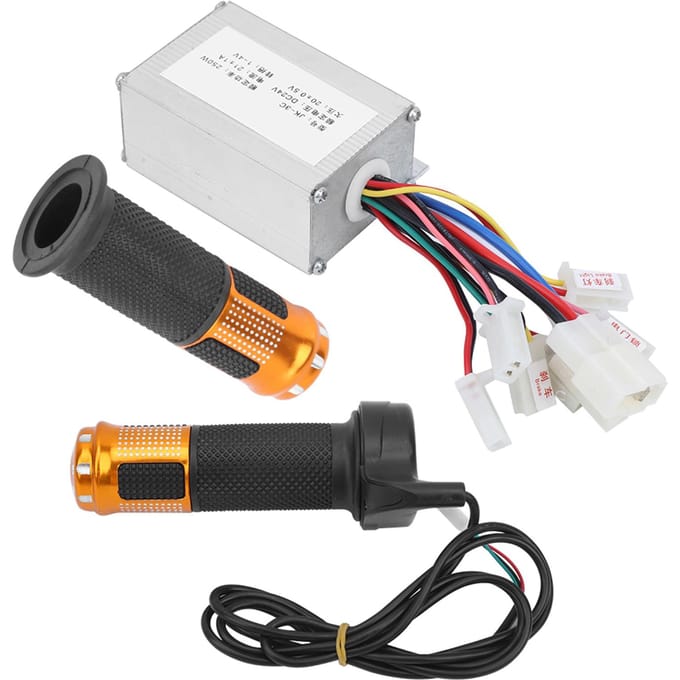 Contrôleur de Moteur 24V 250W avec Kit Poignée Accélérateur Jaune Accessoire Vélo Électrique Trottinette white