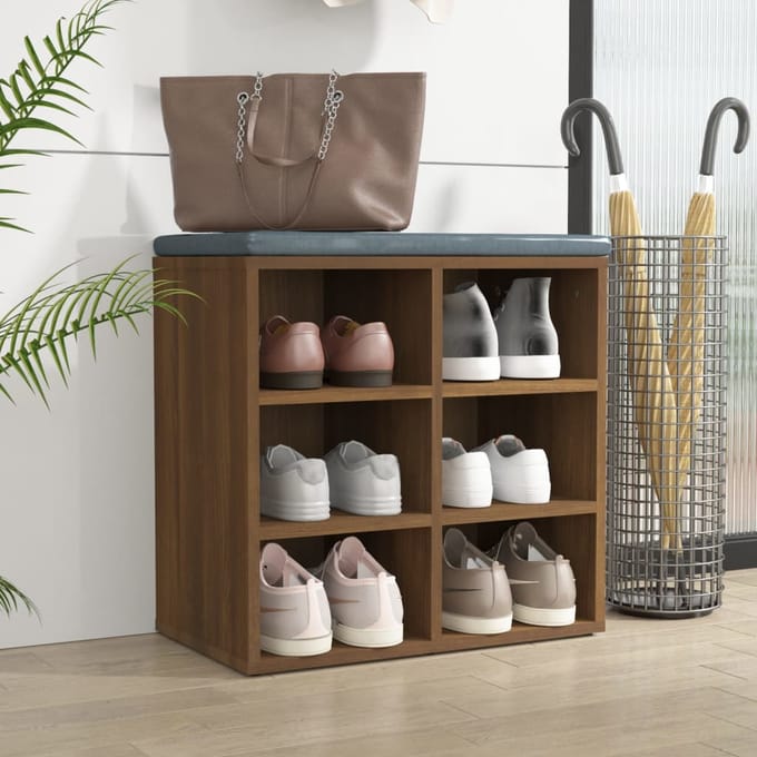 vidaXL - Schoenenkast - 52,5x30x50 - cm - bruin - eikenkleur