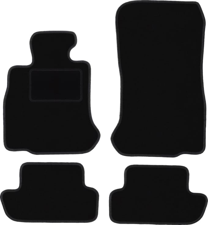 Zwarte veloursmatten voor: BMW 6 F12 Cabrio (2011-2018)