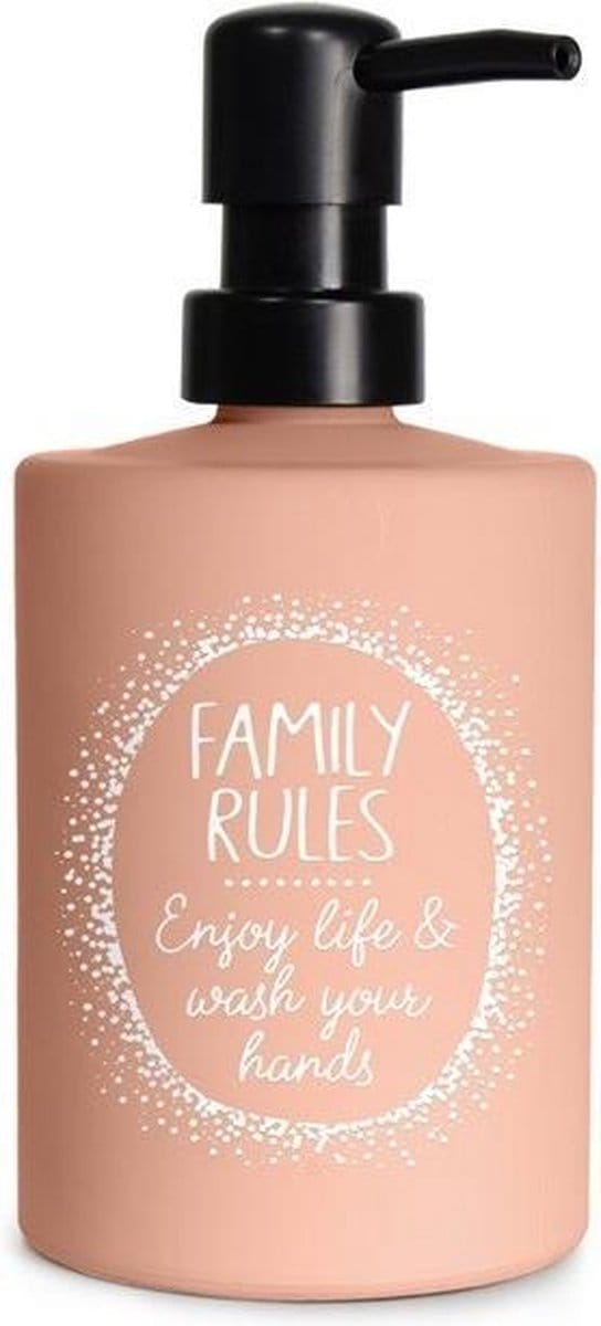 Zeeppompje Family Rules / zeeppompje / zeepdispenser / woonaccessoires / keukenaccessoires