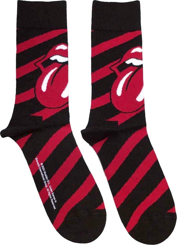 The Rolling Stones - Stripes Sokken - Zwart/Rood