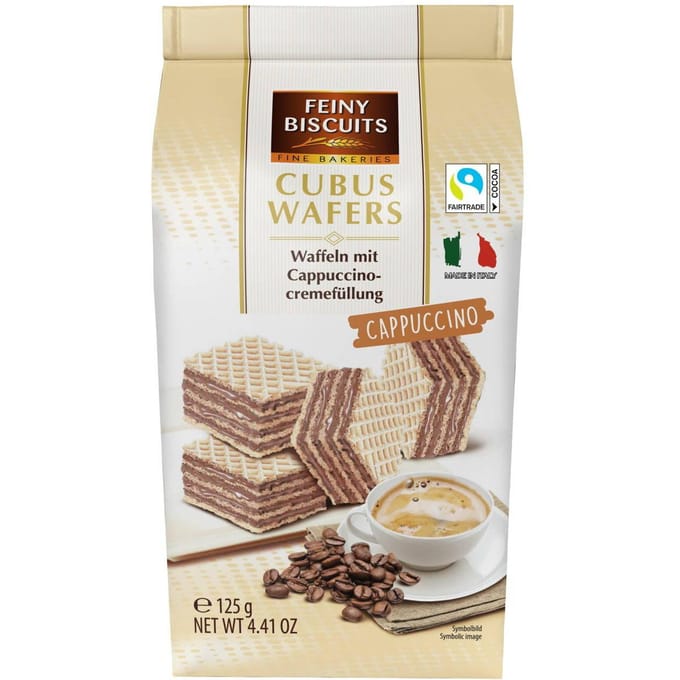 Feiny Biscuits Cubus Wafels met Cappuccino Crème 125 g