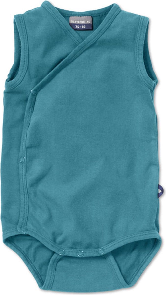 Silky Label romper maroc blue - zonder mouw - maat 50/56 - blauw