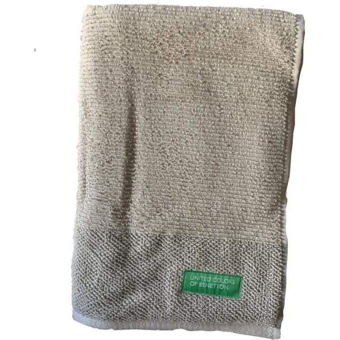 Serviette de bain - BENETTON - 140x70 cm - 100% coton - Lavable à la machine beige