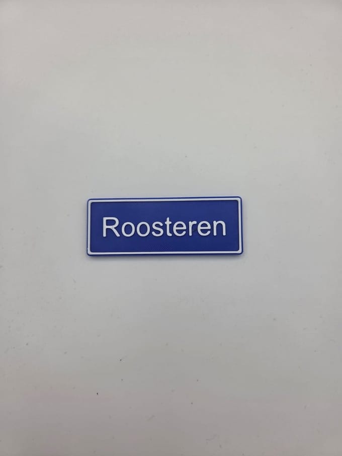 Koelkast Magneet plaatsnaam 8 X 3 CM Roosteren