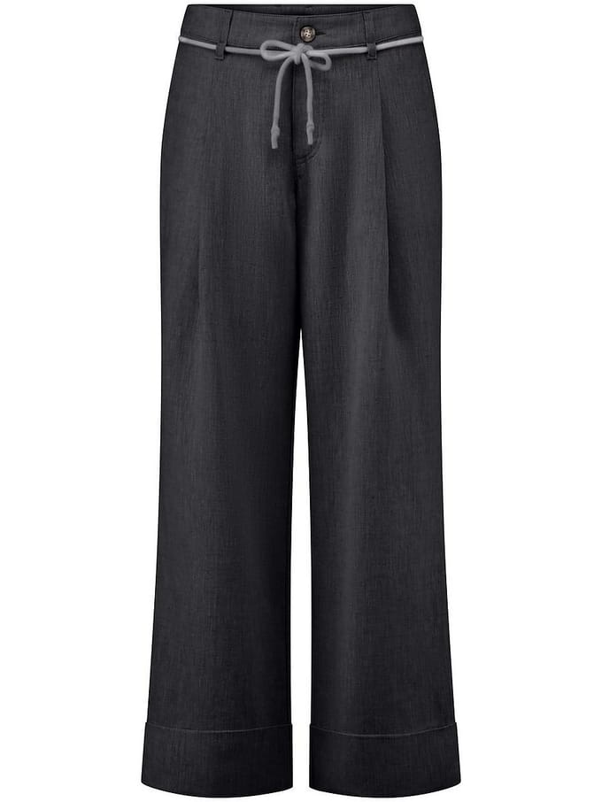 Wide Fit-7/8-broek Van Peter Hahn blauw
