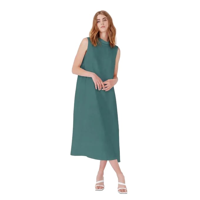 Lange jurk met strik op de rug vrouw Haris Cotton Essentials
