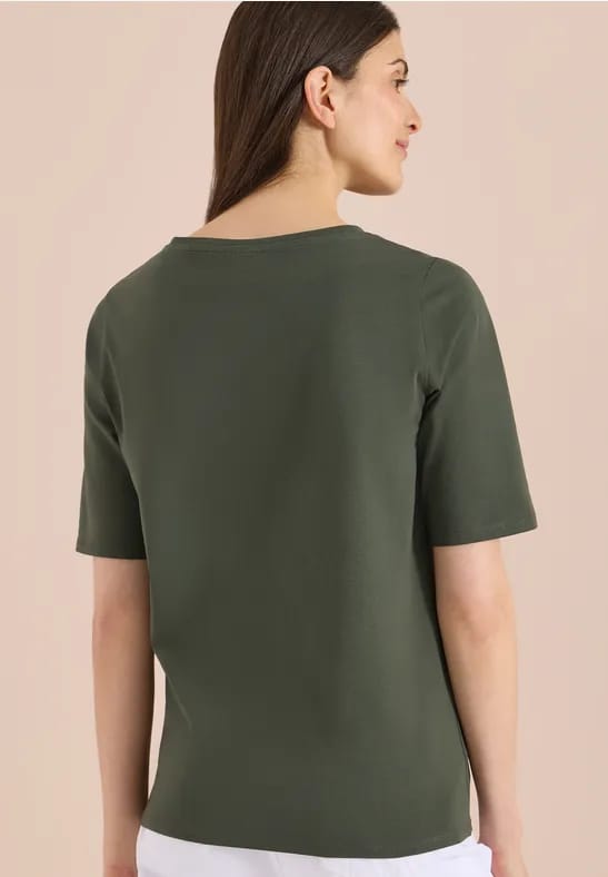Basic Shirt met boothals