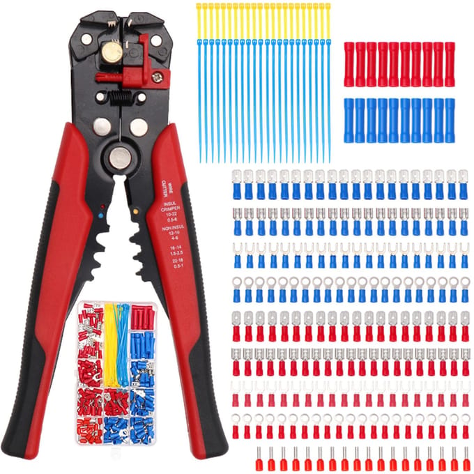 260PCS Crimp Cable Terminals Set Kit Heat Shrink Geïsoleerde Draad Elektrische Connector Diverse Doos veelkleurig