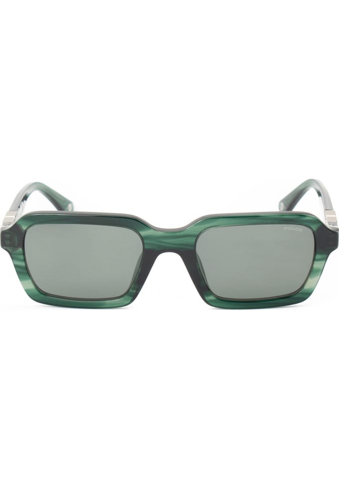 Police SPLL14 Verde striato lucido 53/21/145 MAN Zonnebrillen
