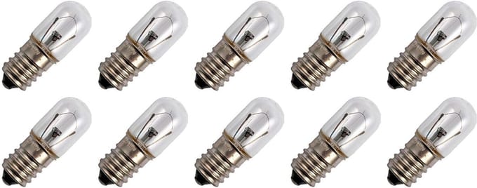 Signaallamp E14 24V 5W - 208 mAh - 10 stuks - T16 Gloeilamp Ø16mm - 45mm - 2500K - Dimbaar