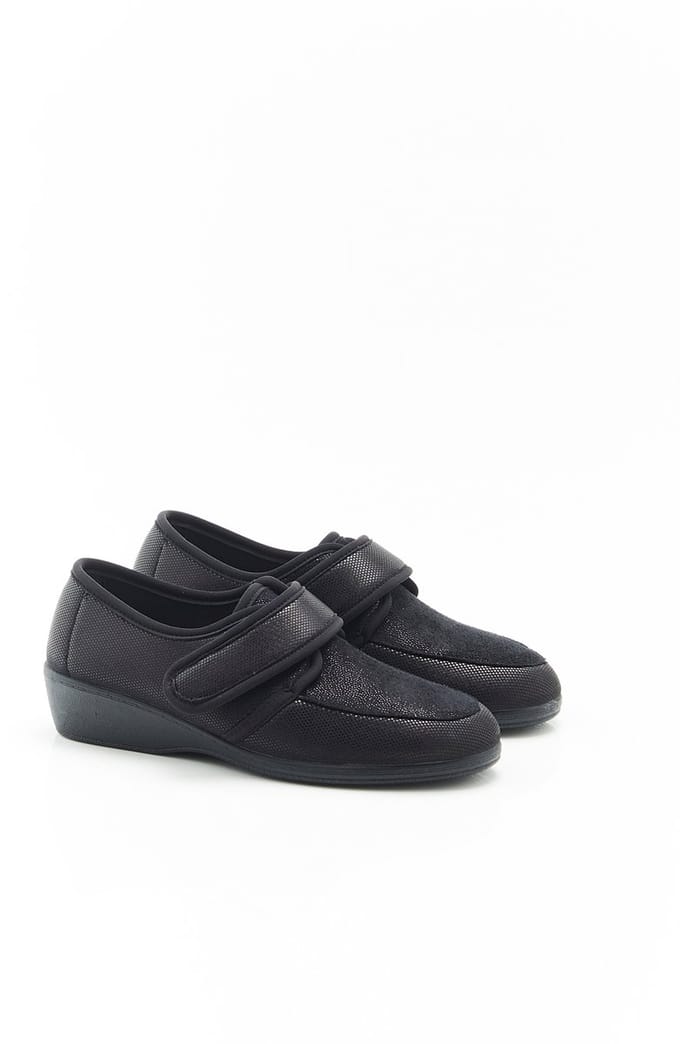 Damart - Derbyschoenen met klittenband - Dames - Zwart - 37