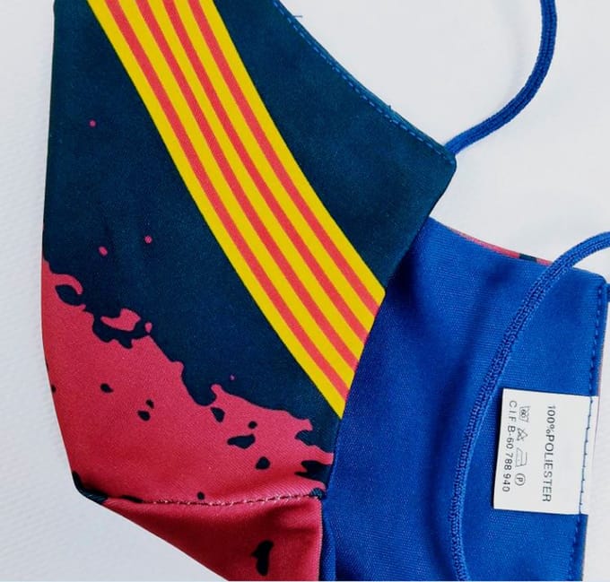 FC Barcelona Mondmasker – Herbruikbaar – Blauw Rood