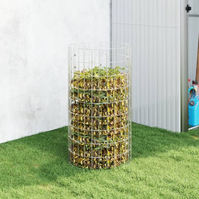 vidaXL - Compostbak - Ø50x100 - cm - gegalvaniseerd - staal
