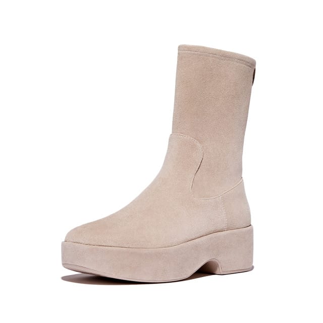 FitFlop F-Luma Boot - Stretch Suede (Wrapped) BEIGE - Maat 38