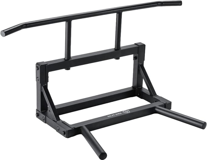Optrekstang Muur - Pull-up Bar Dip Station - Kracht Training - 2-in-1 Pull-ups en Dips - Max 250 kg - Zwart