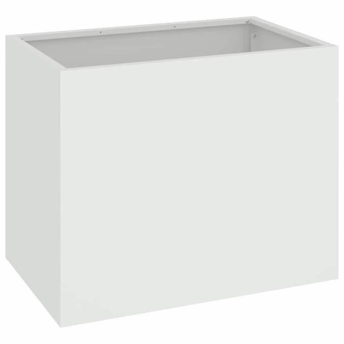vidaXL - Plantenbak - Wit - 50 - x - 32 - x - 40 - cm - Koudgewalst - staal