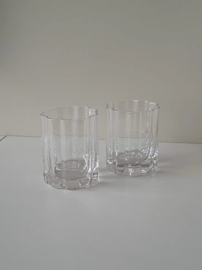 Bavary Luno flower mini Drinkglazen - 2 stuks - 220 ml - 6,5 cm x 9 cm