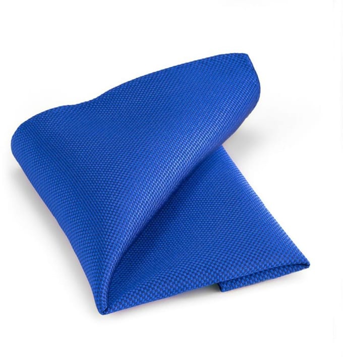 Pochet zijde kobalt