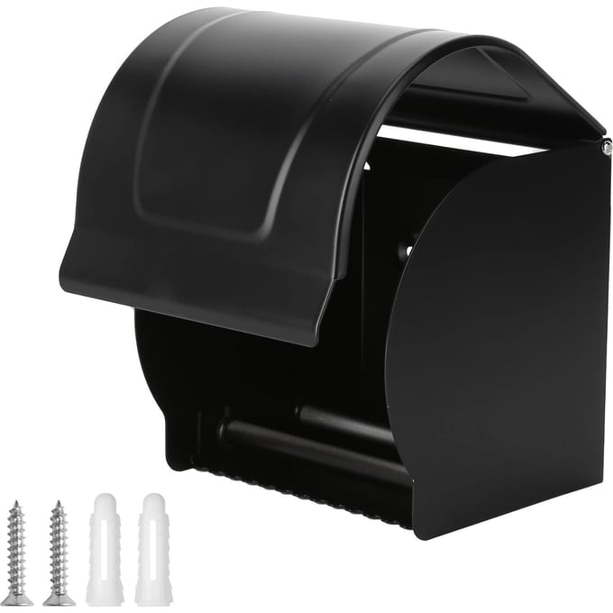 Tissuehouder Wandmontage Ruimte Aluminium Waterdichte Tissuebox Keukenrolhouder black