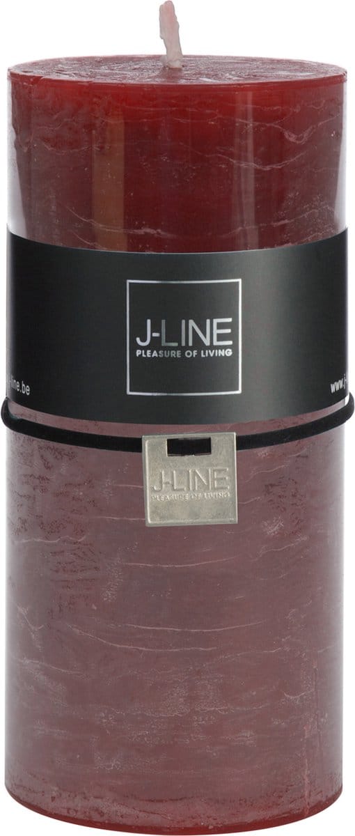 J-Line cilinderkaars - bordeaux - large - 52U - 6 stuks