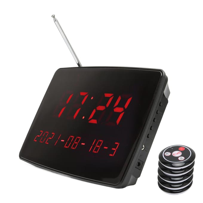 Système d'appel sans fil pour restaurant, téléavertisseur, diffusion vocale, hôte, 30 boutons d'appel pour bar EU Plug