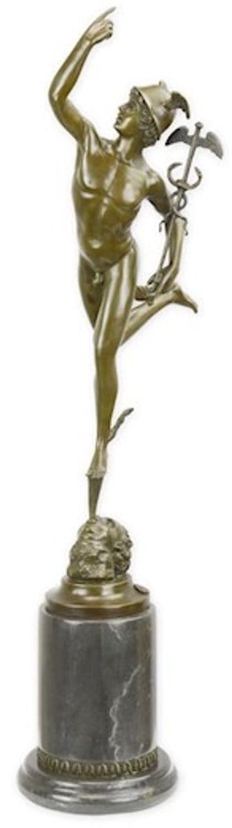Mercurius - Bronzen beeld - Griekse god - 68,5 cm hoog