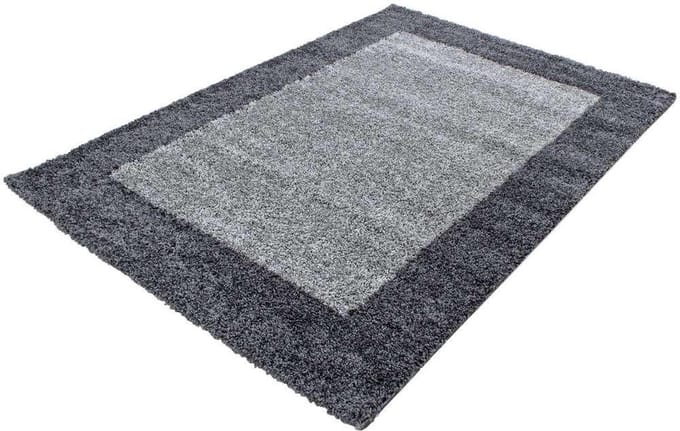 Hoogpolig vloerkleed Life - grijs 2-kleurig - 300x400 cm