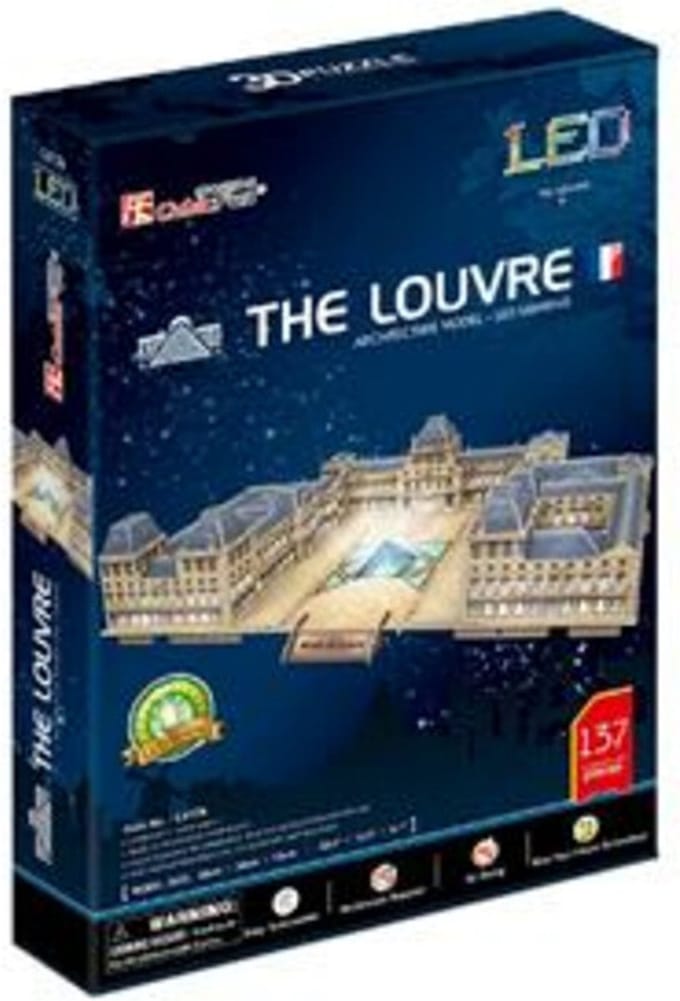Cubic Fun 3D Puzzle The Louvre with LED Lighting 3D Puzzels