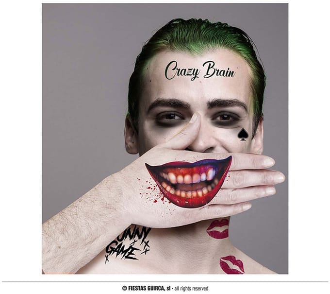 Fiestas Guirca - Gezicht tattoo Mr Smile set (30 x 14 cm)
