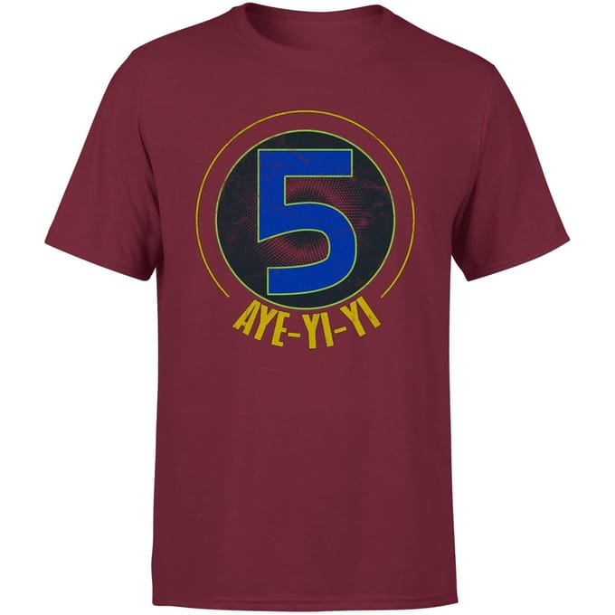 Power Rangers Alpha-5 Logo Men's T-Shirt - Bordeaux - M