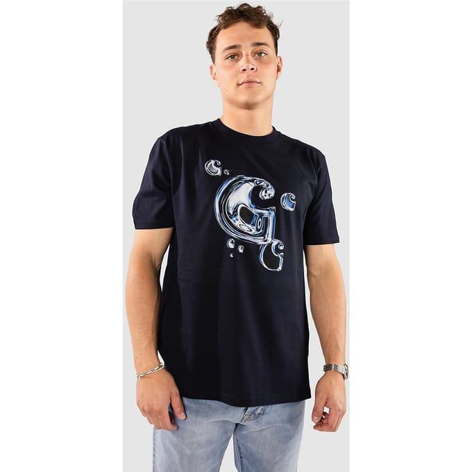 Carhartt WIP Solar Chrome C-Logo T-Shirt blauw