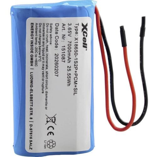 XCell Speciale oplaadbare batterij Aantal cellen: 2 Batterijgrootte: 18650 Li-ion 3.7 V 7000
