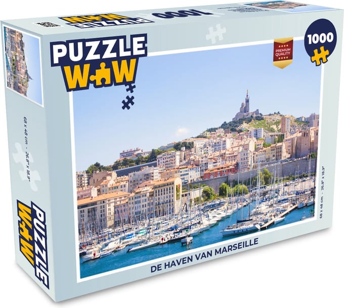 Puzzel De haven van Marseille - Legpuzzel - Puzzel 1000 stukjes volwassenen
