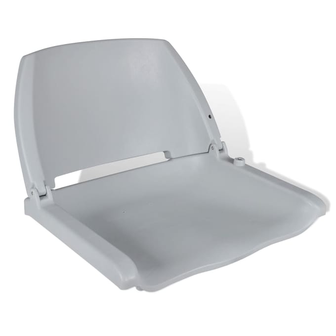 vidaXL - Bootstoel - zonder - kussen - inklapbaar - 48x51x41 - cm - grijs